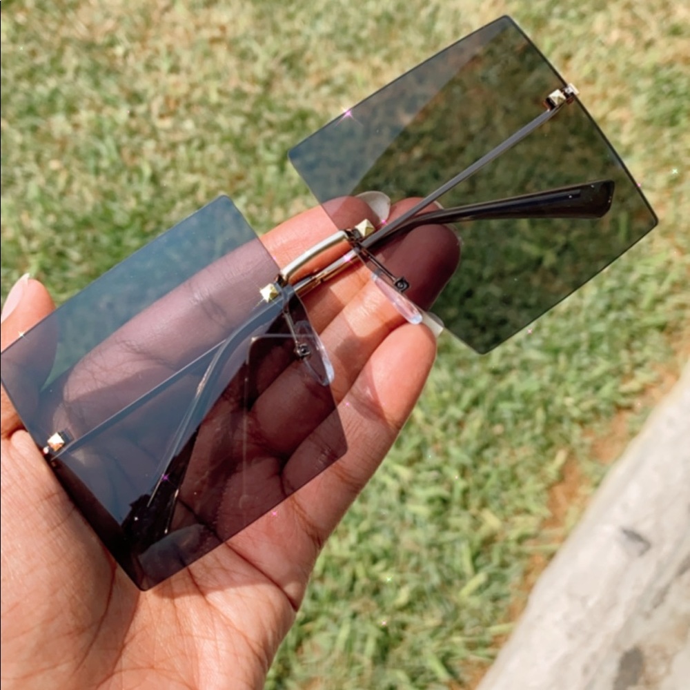Midnight Rimless Sunglasses